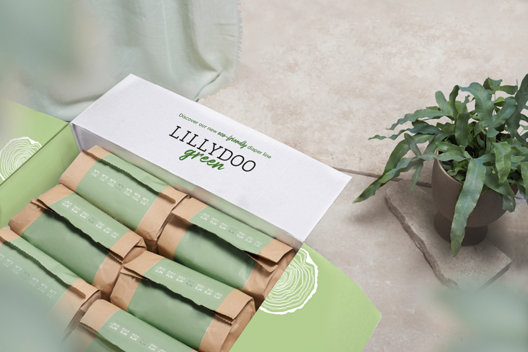 Pañales LILLYDOO green con un impacto ambiental reducido, talla 1 (2-5 kg),  3 paquetes de 41 pañales (123 pañales) (FSC Mix)